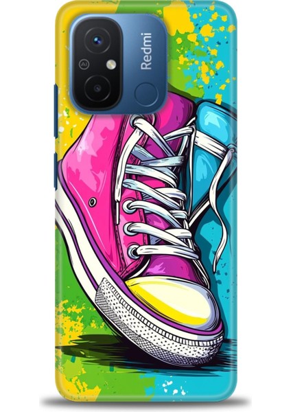 Xiaomi Redmi 12C Kılıf Hd Baskılı Kılıf + Seramik Tam Kaplayan Ekran Koruyucu 441