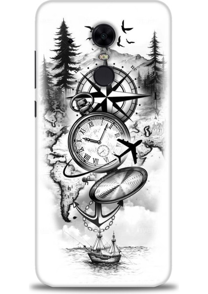 Xiaomi Redmi 5 Plus Kılıf Hd Baskılı Kılıf + Seramik Tam Kaplayan Ekran Koruyucu 84