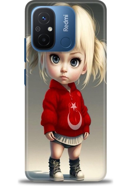 Xiaomi Redmi 12C Kılıf Hd Baskılı Kılıf + Seramik Tam Kaplayan Ekran Koruyucu 243