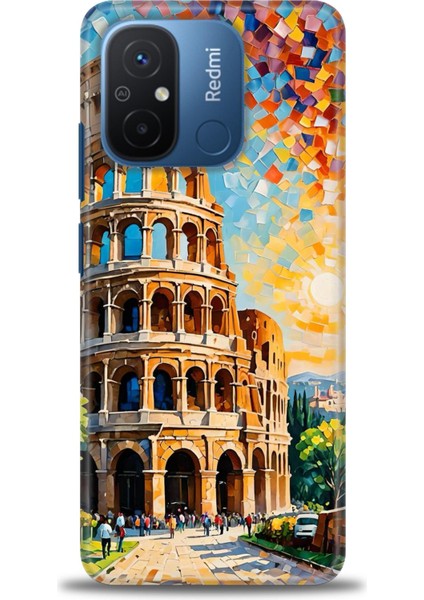 Xiaomi Redmi 12C Kılıf Hd Baskılı Kılıf + Seramik Tam Kaplayan Ekran Koruyucu 262