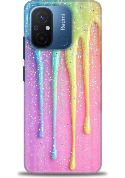 Xiaomi Redmi 12C Kılıf Hd Baskılı Kılıf + Seramik Tam Kaplayan Ekran Koruyucu 414