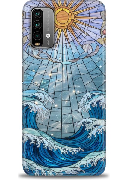 Xiaomi Redmi 9t Hd Baskılı Kılıf + Seramik Tam Kaplayan Ekran Koruyucu 336