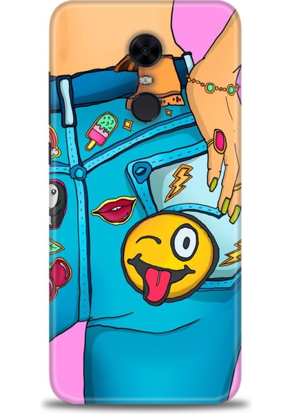 Xiaomi Redmi 5 Plus Kılıf Hd Baskılı Kılıf + Seramik Tam Kaplayan Ekran Koruyucu 448
