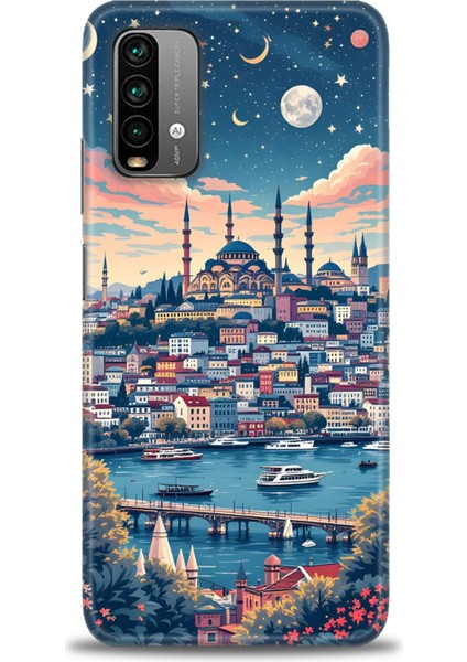 Xiaomi Redmi 9t Hd Baskılı Kılıf + Seramik Tam Kaplayan Ekran Koruyucu 223