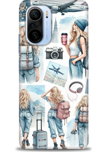 Xiaomi Redmi K40 Pro Hd Baskılı Kılıf + Seramik Tam Kaplayan Ekran Koruyucu 268