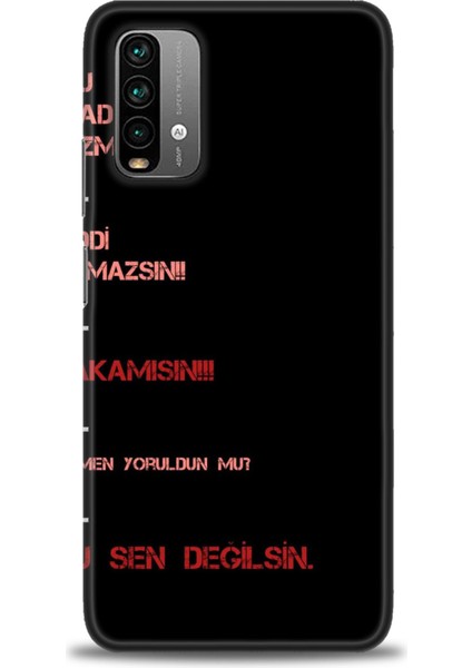 Xiaomi Redmi 9t Hd Baskılı Kılıf + Seramik Tam Kaplayan Ekran Koruyucu 391