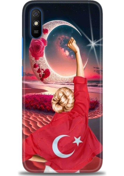 Xiaomi Redmi 9A Hd Baskılı Kılıf + Seramik Tam Kaplayan Ekran Koruyucu 249