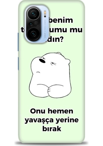 Xiaomi Redmi K40 Hd Baskılı Kılıf + Seramik Tam Kaplayan Ekran Koruyucu 155