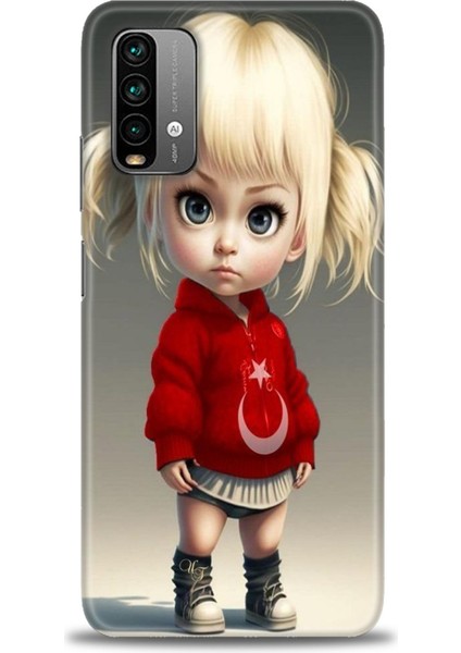 Xiaomi Redmi 9t Hd Baskılı Kılıf + Seramik Tam Kaplayan Ekran Koruyucu 243