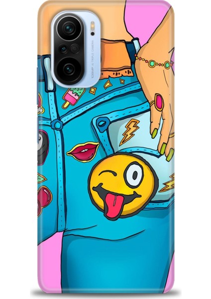Xiaomi Redmi K40 Pro Hd Baskılı Kılıf + Seramik Tam Kaplayan Ekran Koruyucu 448