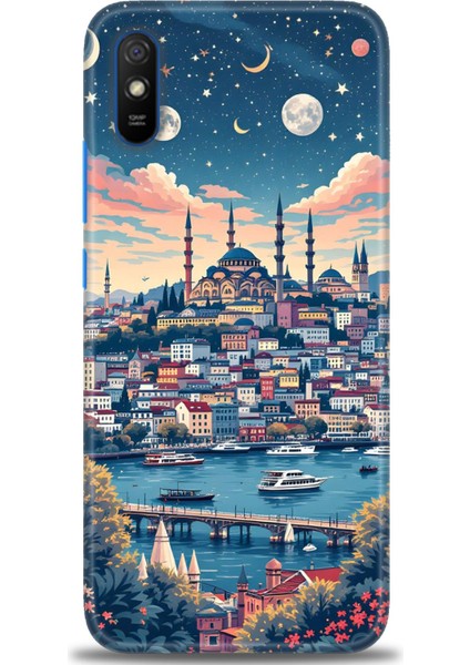 Xiaomi Redmi 9A Hd Baskılı Kılıf + Seramik Tam Kaplayan Ekran Koruyucu 223