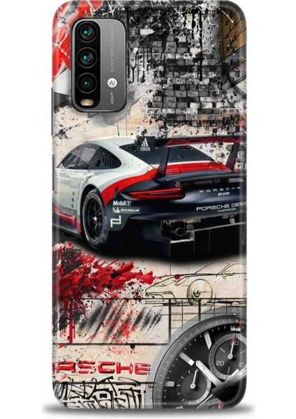 Xiaomi Redmi 9t Hd Baskılı Kılıf + Seramik Tam Kaplayan Ekran Koruyucu 484