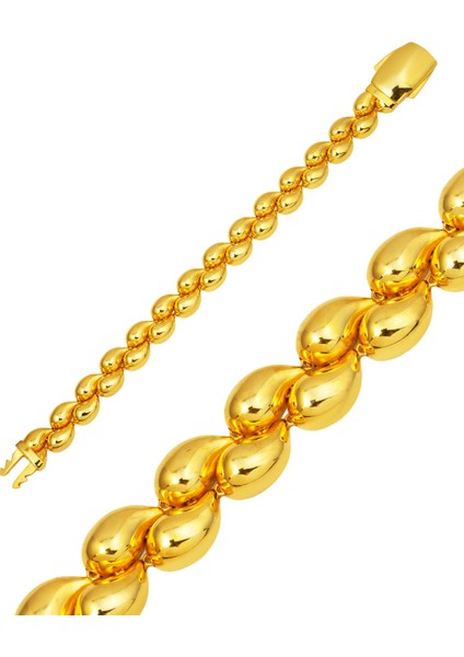 Bottega Tasarım Altın Taşsız Bileklik