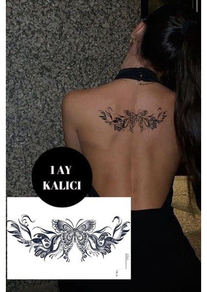 1 Aylık Gerçekci Kelebek Dövme Geçici Tattoo Yapıştırma Etiket