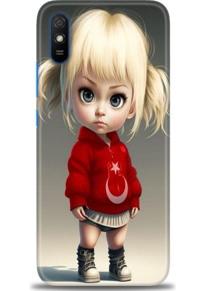 Xiaomi Redmi 9A Hd Baskılı Kılıf + Seramik Tam Kaplayan Ekran Koruyucu 243