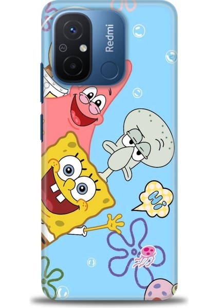 Xiaomi Redmi 12C Kılıf Hd Baskılı Kılıf + Seramik Tam Kaplayan Ekran Koruyucu 452