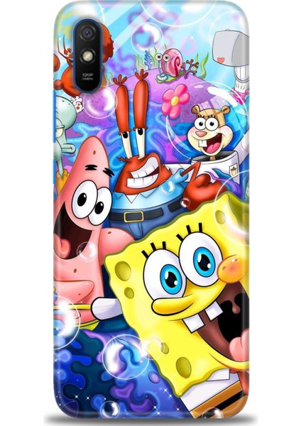 Xiaomi Redmi 9A Hd Baskılı Kılıf + Seramik Tam Kaplayan Ekran Koruyucu 455
