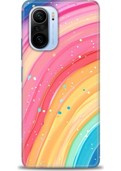 Xiaomi Redmi K40 Hd Baskılı Kılıf + Seramik Tam Kaplayan Ekran Koruyucu 415