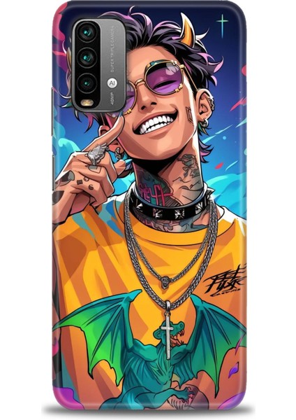 Xiaomi Redmi 9t Hd Baskılı Kılıf + Seramik Tam Kaplayan Ekran Koruyucu 259