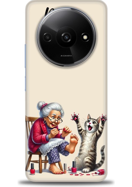 Xiaomi Redmi A3 4g 2024 Hd Baskılı Kılıf + Seramik Tam Kaplayan Ekran Koruyucu 44