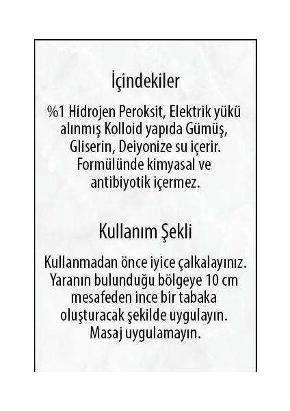 Yara Jeli 50 ml – Kolloidal Gümüş, Hidrojen Peroksit ve Kolajen Içerikli Doğal Bakım Jeli