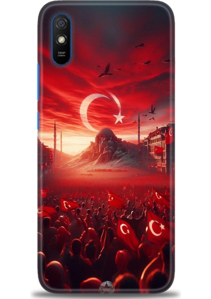 Xiaomi Redmi 9A Hd Baskılı Kılıf + Seramik Tam Kaplayan Ekran Koruyucu 39