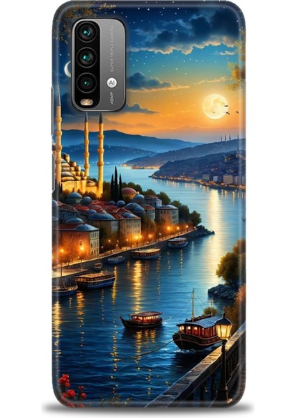 Xiaomi Redmi 9t Hd Baskılı Kılıf + Seramik Tam Kaplayan Ekran Koruyucu 222