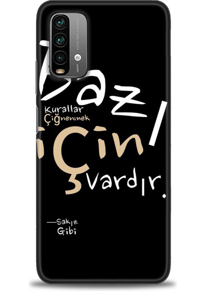 Xiaomi Redmi 9t Hd Baskılı Kılıf + Seramik Tam Kaplayan Ekran Koruyucu 394