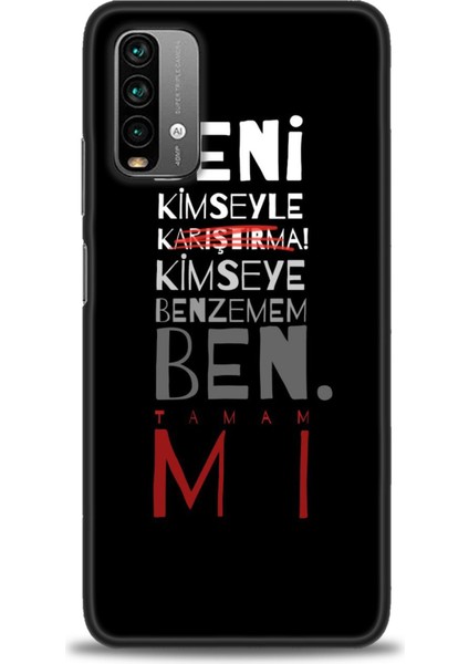 Xiaomi Redmi 9t Hd Baskılı Kılıf + Seramik Tam Kaplayan Ekran Koruyucu 396