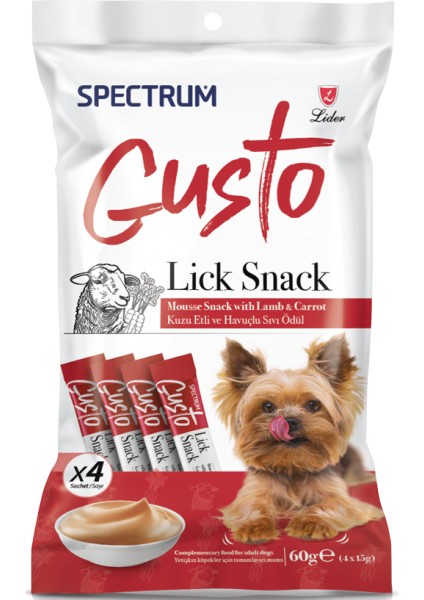 Gusto Lick Snack Kuzu Etli ve Havuçlu