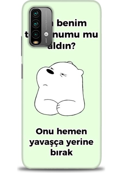 Xiaomi Redmi 9t Hd Baskılı Kılıf + Seramik Tam Kaplayan Ekran Koruyucu 155