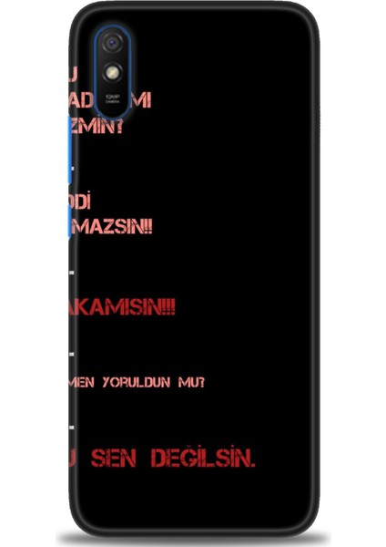 Xiaomi Redmi 9A Hd Baskılı Kılıf + Seramik Tam Kaplayan Ekran Koruyucu 391