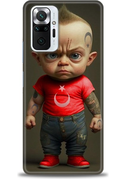 Xiaomi Redmi Note 10 Pro Hd Baskılı Kılıf + Seramik Tam Kaplayan Ekran Koruyucu 244