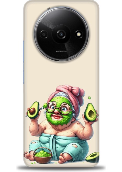 Xiaomi Redmi A3 4g 2024 Hd Baskılı Kılıf + Seramik Tam Kaplayan Ekran Koruyucu 43