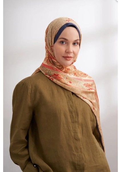 Ithal Vual Nuit Desen Şal 04463-LACIVERT Orange fiyatları