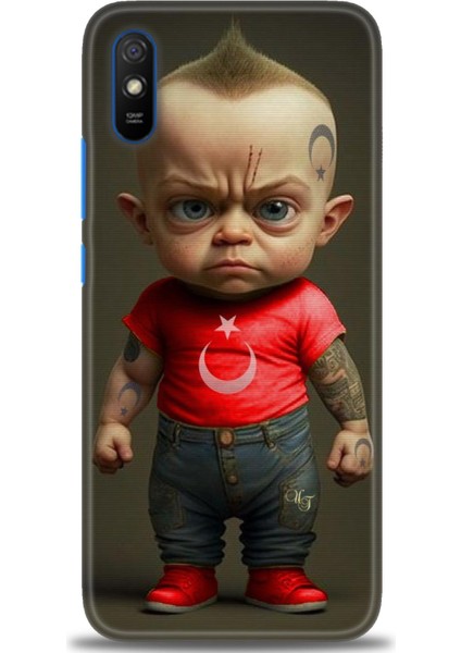 Xiaomi Redmi 9A Hd Baskılı Kılıf + Seramik Tam Kaplayan Ekran Koruyucu 244