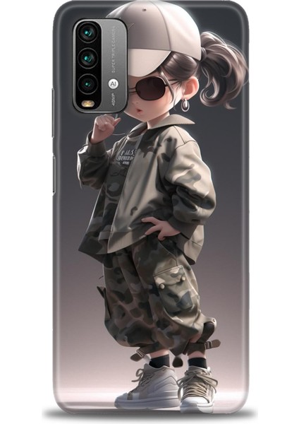 Xiaomi Redmi 9t Hd Baskılı Kılıf + Seramik Tam Kaplayan Ekran Koruyucu 254