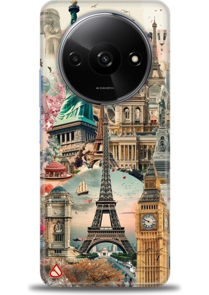 Xiaomi Redmi A3 4g 2024 Hd Baskılı Kılıf + Seramik Tam Kaplayan Ekran Koruyucu 264