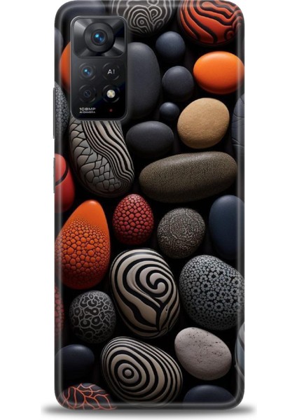 Xiaomi Redmi Note 11 Pro 4g Hd Baskılı Kılıf + Seramik Tam Kaplayan Ekran Koruyucu 344