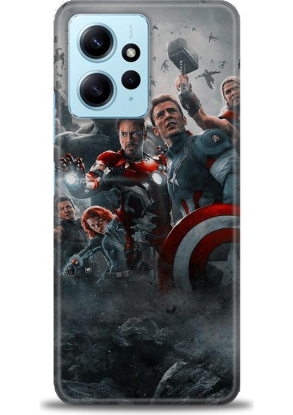 Xiaomi Redmi Note 12 4g Hd Baskılı Kılıf + Seramik Tam Kaplayan Ekran Koruyucu 98