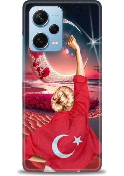Xiaomi Redmi Note 12 Pro Plus Hd Baskılı Kılıf + Seramik Tam Kaplayan Ekran Koruyucu 249