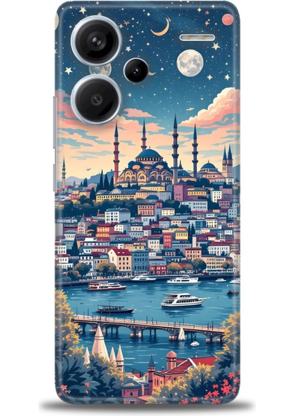 Xiaomi Redmi Note 13 Pro Plus Hd Baskılı Kılıf + Seramik Tam Kaplayan Ekran Koruyucu 223