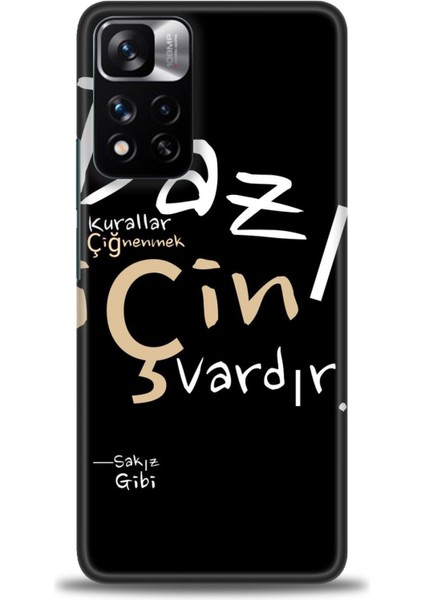 Xiaomi Redmi Note 11 Pro Plus Hd Baskılı Kılıf + Seramik Tam Kaplayan Ekran Koruyucu 394