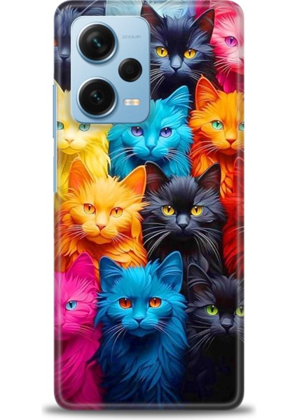 Xiaomi Redmi Note 12 Pro Plus Hd Baskılı Kılıf + Seramik Tam Kaplayan Ekran Koruyucu 70