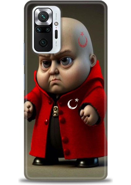Xiaomi Redmi Note 10 Pro Hd Baskılı Kılıf + Seramik Tam Kaplayan Ekran Koruyucu 245