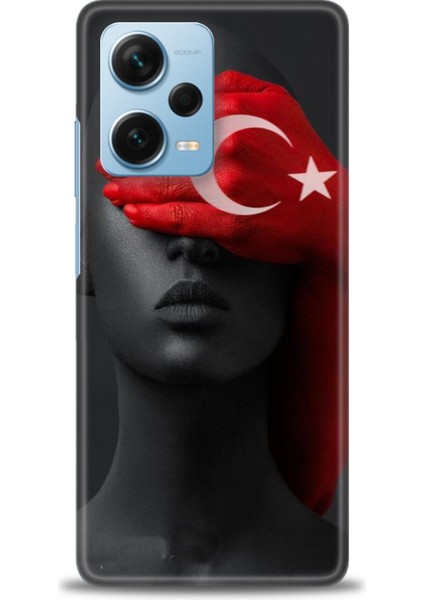 Xiaomi Redmi Note 12 Pro Plus Hd Baskılı Kılıf + Seramik Tam Kaplayan Ekran Koruyucu 246