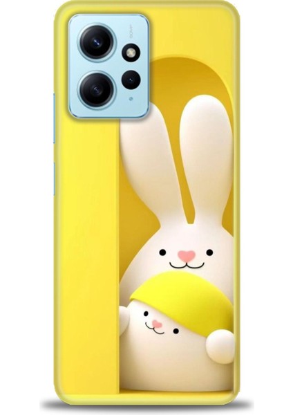 Xiaomi Redmi Note 12 4g Hd Baskılı Kılıf + Seramik Tam Kaplayan Ekran Koruyucu 72