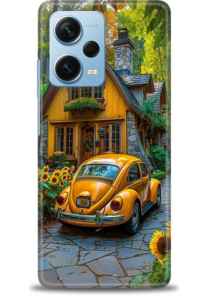 Xiaomi Redmi Note 12 Pro Plus Hd Baskılı Kılıf + Seramik Tam Kaplayan Ekran Koruyucu 110