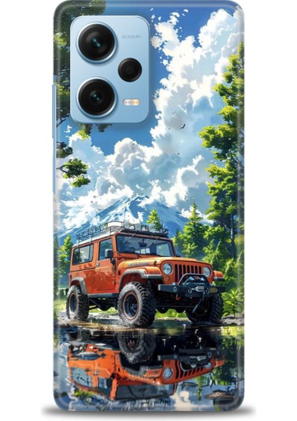 Xiaomi Redmi Note 12 Pro Plus Hd Baskılı Kılıf + Seramik Tam Kaplayan Ekran Koruyucu 107