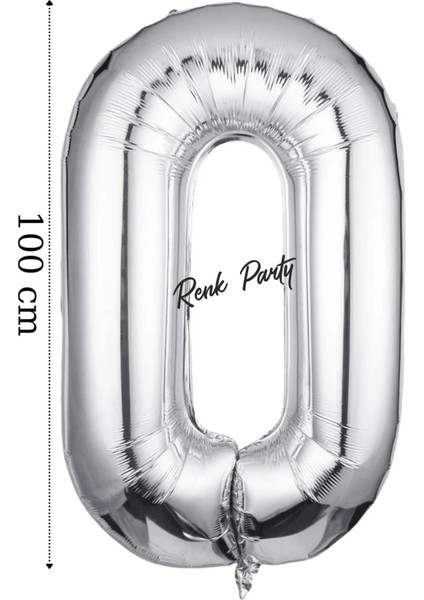 Folyo Balon O Harfi Helyum Balon 100 cm Gümüş Renk - O Harf Balon - Harf Folyo Balon - 40 Inch